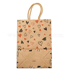 Прямоугольные бумажные подарочные пакеты ко Дню святого Валентина ABAG-C006-01B