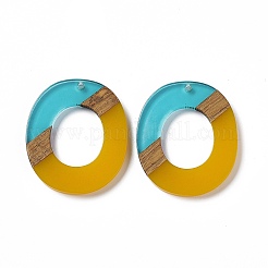 Подвески из прозрачной смолы и ореха&nbsp;RESI-M027-01I