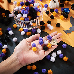 800 Stück 8 Stile Halloween handgemachte DIY Puppe Handwerk Pom Pom Garn Pom Pom Bälle&nbsp;FABR-TA0001-02