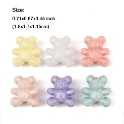 50шт УФ-покрытие непрозрачные акриловые бусины&nbsp;OACR-FP0001-33