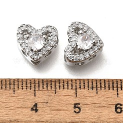 Латунные микро-паве прозрачные кубические цирконии и стеклянные многорядные звенья&nbsp;KK-M318-23P