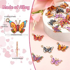 50шт 5 стиля подвески из сплава с эмалевым принтом&nbsp;ENAM-CJ0003-63