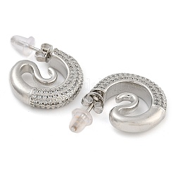 Серьги-гвоздики из циркония&nbsp;EJEW-K293-22P