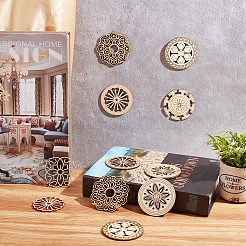 14 sculpture murale en bois découpée au laser de 7 styles&nbsp;WOOD-GF0001-75