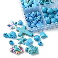 Синтетические бирюзовые бусины&nbsp;DIY-FS0005-93