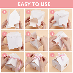 Подарочная коробка для хранения ювелирных изделий из бумаги в форме домика CON-WH0088-68