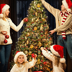 24 шт. 2-х цветный полиэстер с железным миниатюрным рождественским венком&nbsp;DOLL-GO0001-09