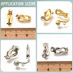 20 шт. 2 цвета 316 хирургическая нержавеющая сталь стразы клипсы для сережек&nbsp;STAS-SP0001-95