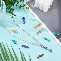 48 шт. 8 стиля подвески-соединители из натуральных и синтетических драгоценных камней&nbsp;PALLOY-GO00058