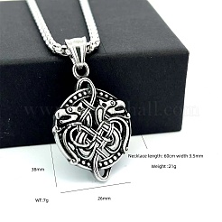 Кулон в виде скандинавского викингского дракона из нержавеющей стали 304 для мужчин и женщин.&nbsp;QO1478