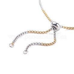 Catene a scatola in acciaio inossidabile 304 scorrevoli Necalace Making&nbsp;AJEW-JB01114-01