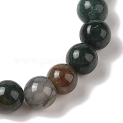 Bracelets de perles tressées en agate indienne naturelle ronde de 8 mm&nbsp;BJEW-C067-01B-27