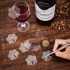 Цветочные акриловые бокалы для вина AJEW-WH0248-384A