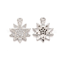 Латунные микропаве прозрачные кубические циркониевые подвески&nbsp;KK-A156-20P