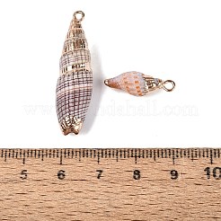 Pendentifs en spirale naturelle galvanoplastie&nbsp;SSHEL-Q100-49G