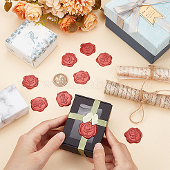50 шт. 2 стиля самоклеящиеся восковые наклейки в виде розы и сердца&nbsp;DIY-CP0010-23B