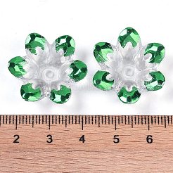 Placage de capuchons de perles en acrylique&nbsp;OACR-H118-06G