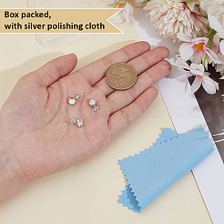 3 шт. 925 подвески из стерлингового серебра с кабошонами&nbsp;STER-BC0003-73P