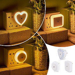 3 pz 3 stili ABS sensore di luce notturna a LED in plastica&nbsp;AJEW-TA0003-03