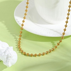 Ожерелья из шариковой цепочки из нержавеющей стали 304 толщиной 3 мм NJEW-D322-02G