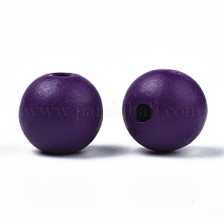 Расписные бусы из натурального дерева WOOD-S057-074