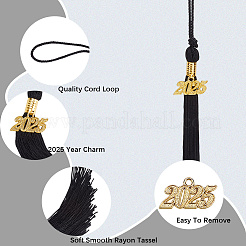 Полиэстеровая выпускная кисточка подвеска украшения&nbsp;AJEW-WH20020-078D