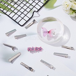 100 шт. 2 стиля железные плоские заколки для волос из кожи аллигатора&nbsp;IFIN-SC0001-65