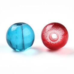 Выпечка расписные прозрачные стеклянные бусины X1-DGLA-Q022-8mm-M