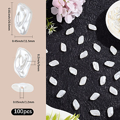 100 шт. Абс пластик имитация жемчуга бусины OACR-LT0001-08