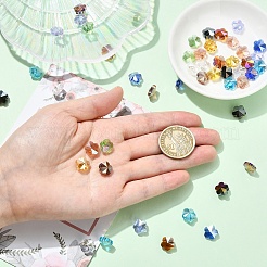 50шт 10 цвета гальванические стеклянные бусины&nbsp;EGLA-YW0005-69