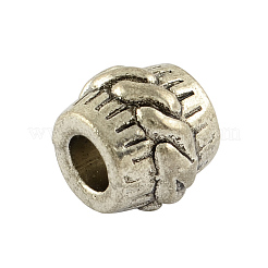 Barile lega di stile tibetano grande buco perline europei&nbsp;TIBEB-5412-AS-FF