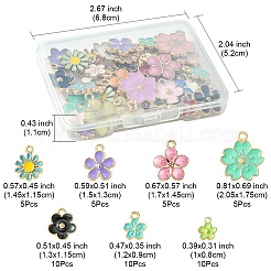 50шт 7 стиля сплава эмалевые подвески&nbsp;ENAM-YW0003-10