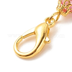 Подвесные украшения из двухцветного стекла с кракле HJEW-JM00704