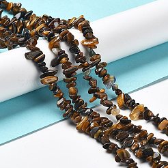 Природных тигровый глаз бисер нитей G-E607-A05
