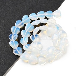 オパールビーズ連売り  ハート  11~11.5x12x6mm  穴：1.1mm  約36個/連  15.35インチ（39cm）&nbsp;G-B022-24C