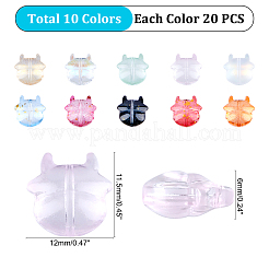 Прозрачная выпечка расписные стеклянные бусины DGLA-CA0001-01