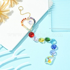 Стеклянные подвесные украшения в форме капли HJEW-JM01112-04