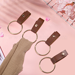 4шт держатель для полотенец из искусственной кожи&nbsp;HJEW-CN0001-34B