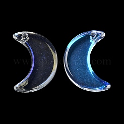 透明焼付塗料ガラスビーズ  ムーン  トップ掘削  ライトカーキ  15.5x13x3.5mm  穴：1.2mm&nbsp;LS-GLAA-D010-01B