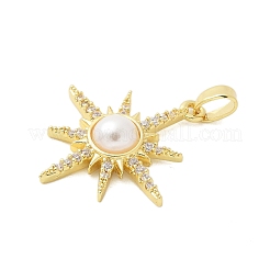 Латунные микропаве прозрачные подвески с фианитом&nbsp;KK-S507-01G