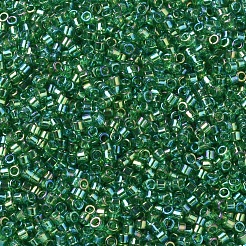 MIYUKIデリカビーズ  シリンダー  日本製シードビーズ  11/0  （db0152)透明な緑のab  1.3x1.6mm  穴：0.8mm  約2000PCS /ボトル  10 G /ボトル&nbsp;SEED-JP0008-DB0152