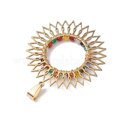 Круглые граненые подвески из разноцветного окрашенного натурального агата PALLOY-JF02632