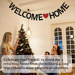 Бумажное слово добро пожаловать домой баннер&nbsp;AJEW-WH20020-272B-01