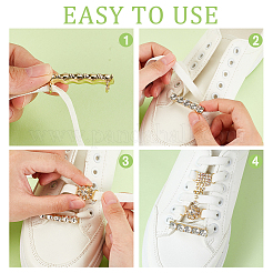 8 pieza de 8 estilos de decoración de zapatos de rhinestone de latón y aleación&nbsp;FIND-GO0003-58