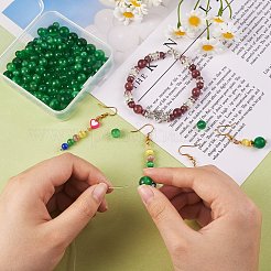 Kit per la creazione di braccialetti rotondi perline occhio di gatto fai da te&nbsp;DIY-SZ0006-56D