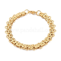 Браслеты из нержавеющей стали 304 с цепочкой и веревкой для женщин и мужчин BJEW-F488-35G