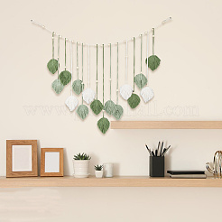 Лист полиэстер макраме настенный декор в стиле бохо&nbsp;AJEW-WH20006-213B