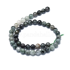 Натуральные изумрудные бисерные пряди G-F715-104B