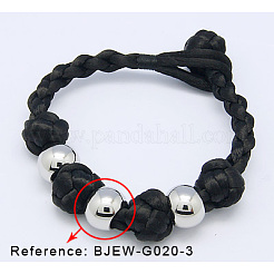 304ステンレススチールエナメルビーズ  大穴ビーズ  花とロンデル  白色  ステンレス鋼色  9x7mm  穴：4mm&nbsp;STAS-I020-13