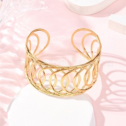 Браслеты-манжеты из нержавеющей стали 304 для женщин BJEW-G749-01G